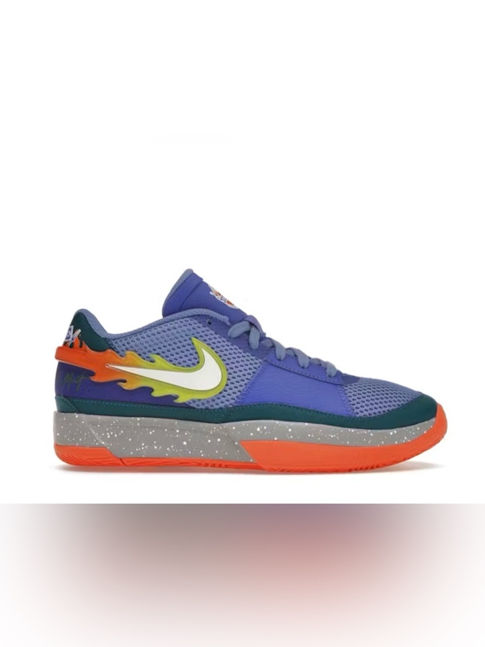 Nike Kids Sneakers in Blue with Green and Orange Accents